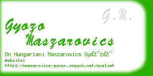 gyozo maszarovics business card